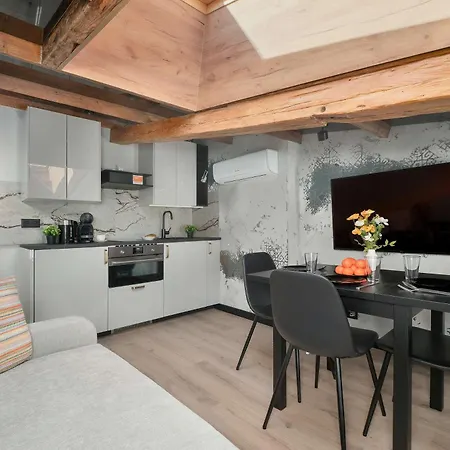 Апартаменти Modern Attic Apartment With Air Conditioning Lodz Orla 21 By Heyrent